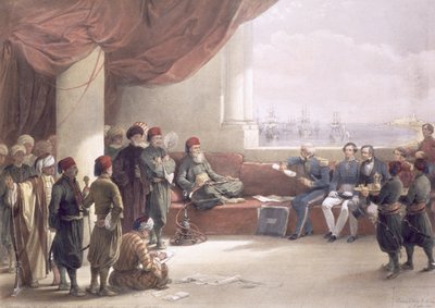 Interview with the Viceroy of Egypt at His Palace at Alexandria, May 12th 1839, from Egypt and Nubia, Vol.3 by David Roberts